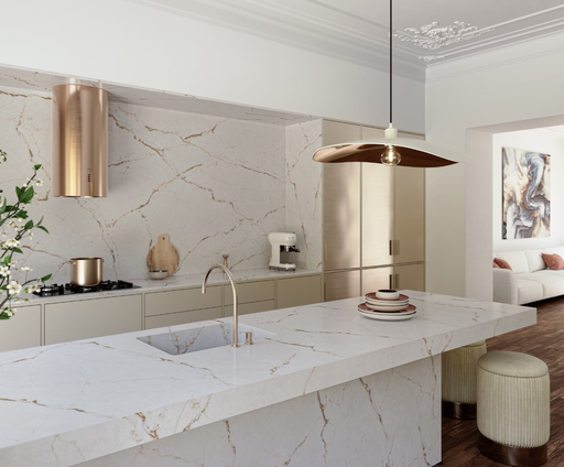 [3340] Silestone Versailles Ivory (0,4 cm výrobek)
