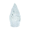 Skleněný plamen na lampáš, bílý, výška 9 cm nebo 12 cm