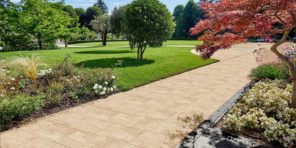 Venkovní dlažba Pietra di Vals Beige 40×80 cm