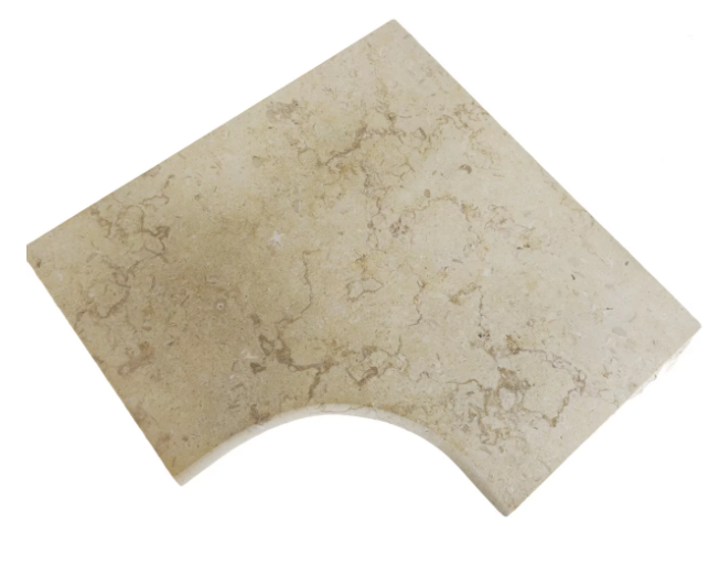 Bazénový lem – roh Vápenec Siena Antik Omílaný 60x35x2 cm