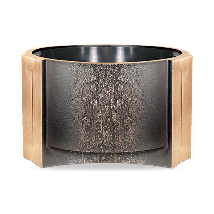 [ST-54088] Bronzová dekorační mísa na náhrobek, výška 19 cm, průměr 31 cm