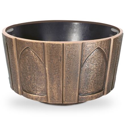 [ST-54038] Bronzová dekorační mísa na náhrobek, výška 19 cm, průměr 34 cm
