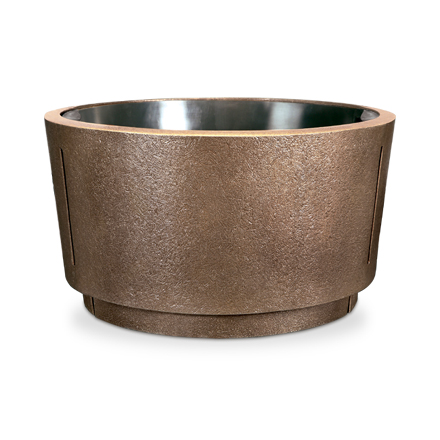 [ST-54098] Bronzová dekorativní mísa na náhrobek, výška 14–18 cm