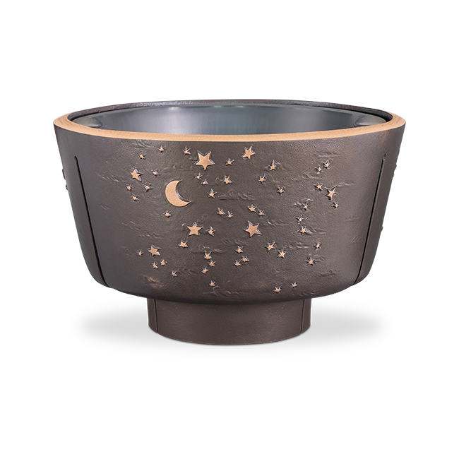 Bronzová dekorativní mísa na náhrobek, výška 16 cm, průměr 26 cm