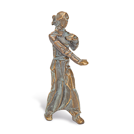 [ST-84318] Bronzová figurální dekorace na náhrobek, 14,5×5×7,5 cm