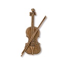 Bronzová housle na náhrobek, 10×5,5 cm nebo 15×8 cm