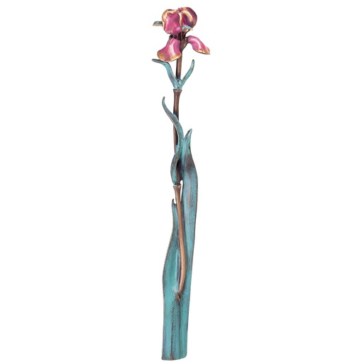 [ST-PFLANZE05] Bronzová Kosatec na náhrobek, 32 cm