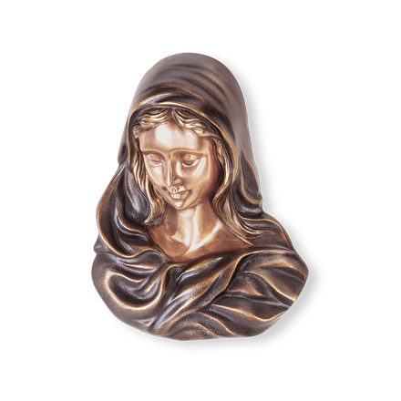 [ST-20635] Bronzová Madona na náhrobek, 15×12×6 cm