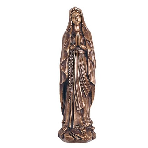 [ST-95100] Bronzová Madona na náhrobek, 32×9×7 cm