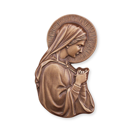 [ST-20455] Bronzová Madonna na náhrobek, 16×9 cm