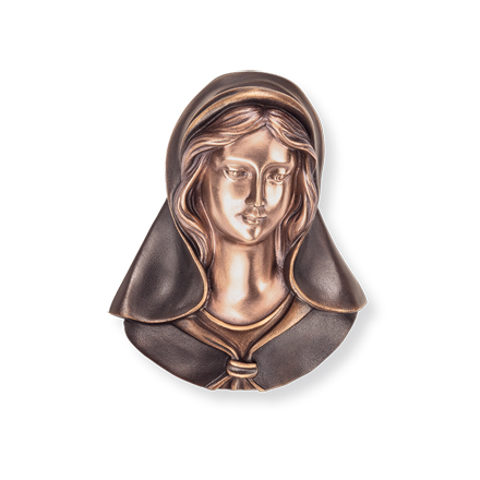 [ST-20634] Bronzová Madonna na náhrobek, 19×16 cm
