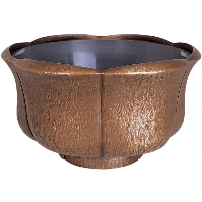 Bronzová mísa na náhrobek, výška 18–21 cm