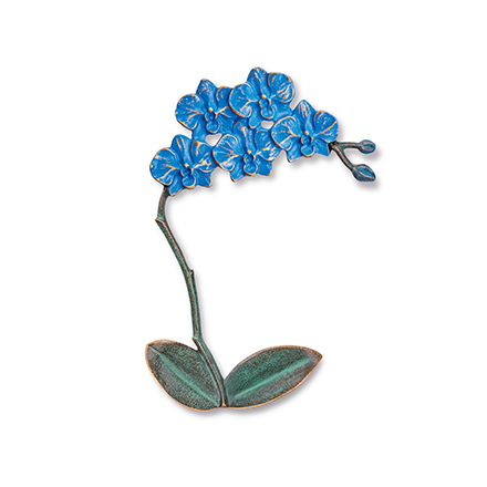 [ST-34473] Bronzová orchidej na náhrobek, 12×9 cm nebo 18,5×14,5 cm