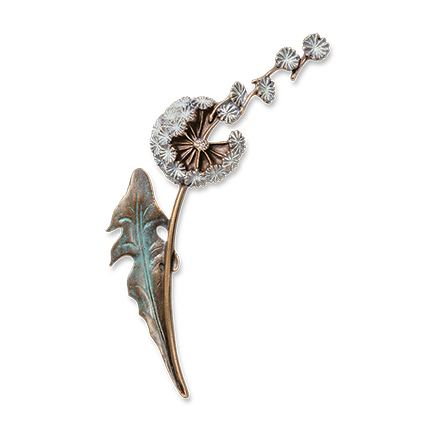 [ST-20932] Bronzová Pusteblume na náhrobek, 13×9,5 cm nebo 21×14 cm