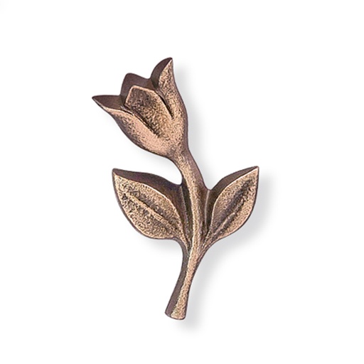 [ST-20858] Bronzová tulipán na náhrobek, 5×3 cm