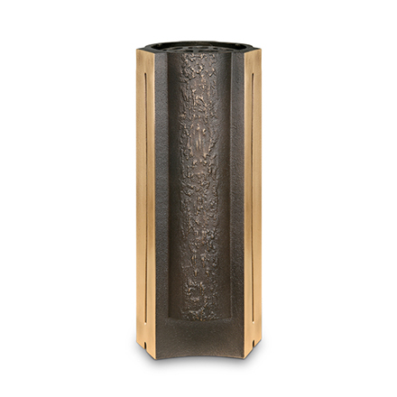 [ST-53132] Bronzová váza na náhrobek, výška 28 cm