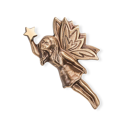 [ST-34712] Bronzová Víla na dětský náhrobek, 8×4 cm