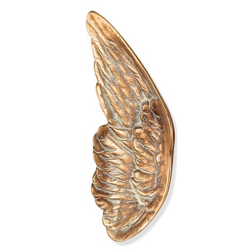 [ST-85362] Bronzové křídlo na náhrobek, 15×6 cm
