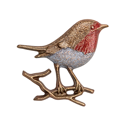 [ST-20567] Bronzový červenáček na náhrobek, 6×6 cm