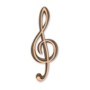 Bronzový houslový klíč na náhrobek, 8–25 cm