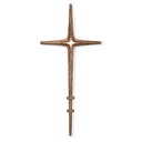 Bronzový kříž s držákem na náhrobek, 51–86 cm