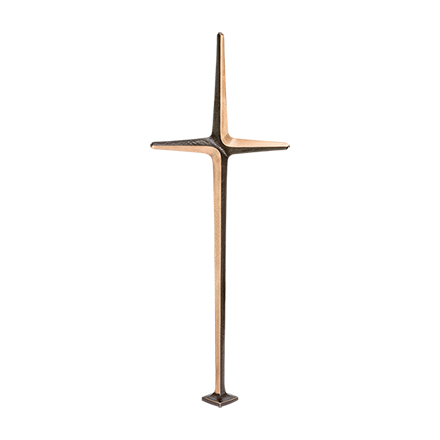 [ST-62613] Bronzový kříž s křišťálem, 85×31 cm