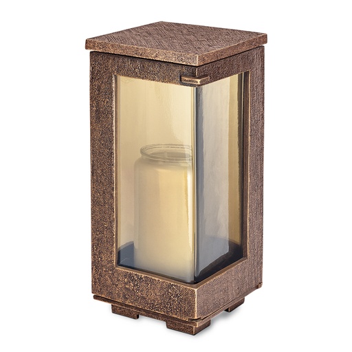 [ST-LAT12] Bronzový lampáš na náhrobek, 21×11×11 cm nebo 26×12×12 cm
