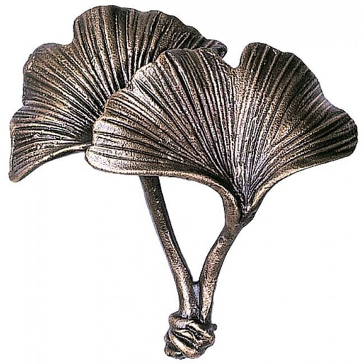 [ST-20276] Bronzový list ginko na náhrobek, 11×11 cm