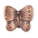 Bronzový motýl na náhrobek, 3×3 cm