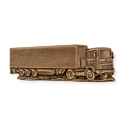 [ST-18939] Bronzový nákladní automobil na náhrobek, 4×11 cm