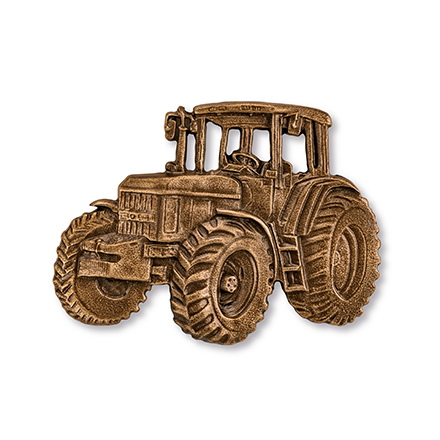 Bronzový traktor na náhrobek, 7×9 cm nebo 10×14 cm