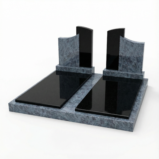 [6209] Dvojhrob žula Vizag Blue Nero