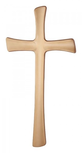[1345/BRO] Křížek tvarovaný plochý 40 (Bronz)
