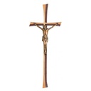 Náhrobní kříž Kontura s Kristem, bronz, 35–50 cm