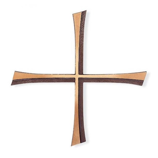 [ST-SCHRKR032] Náhrobní kříž Kontura, bronz, 15×15 cm
