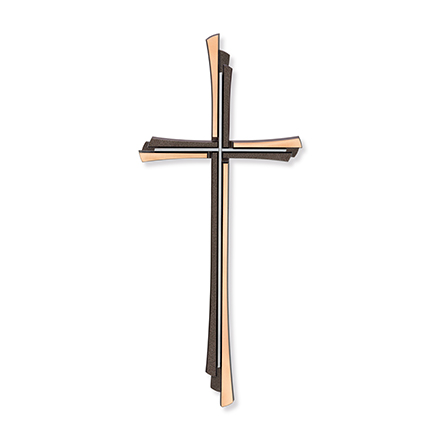 Náhrobní kříž na desku, bronz, 30–60 cm