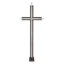 Náhrobní kříž s křišťálem, bronz, 73×28 cm nebo 93×28 cm