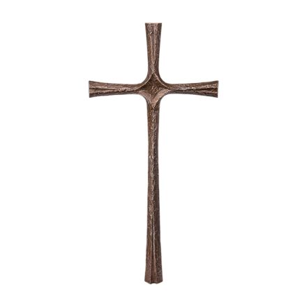 Náhrobní kříž s křišťálem, bronz, 85×40 cm