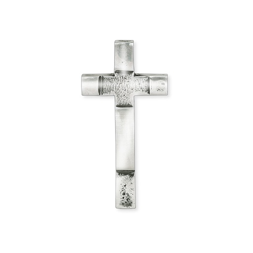[ST-20726] Náhrobní kříž s křišťálem, nerezová ocel, 10×5 cm