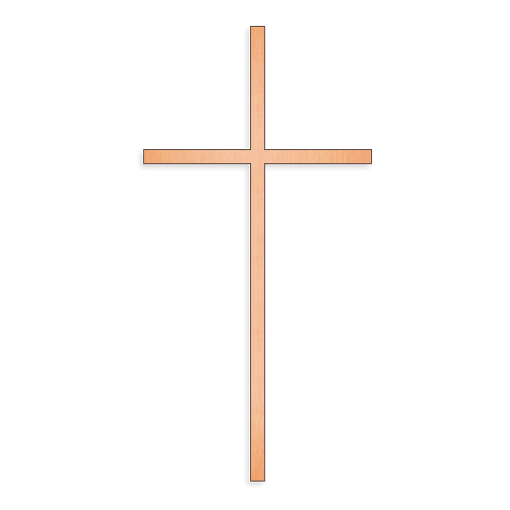 Náhrobní kříž s nápisem Gericke, bronz, 10–45 cm