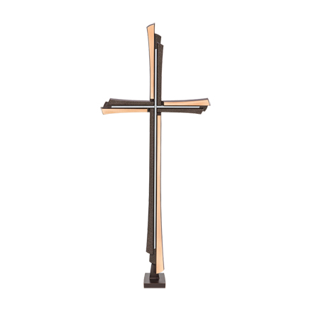 [ST-61120] Náhrobní kříž volně stojící, bronz, 61×24,5 cm