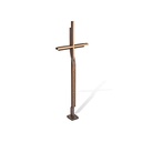 Náhrobní kříž z bronzu, 61×21,5 cm nebo 91×32,5 cm