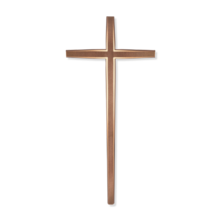 [ST-32530] Náhrobní kříž z bronzu, naležící, 30×15 cm nebo 40×18 cm