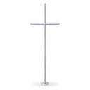 Náhrobní kříž z nerezové oceli, volně stojící, výška 200–1200 mm