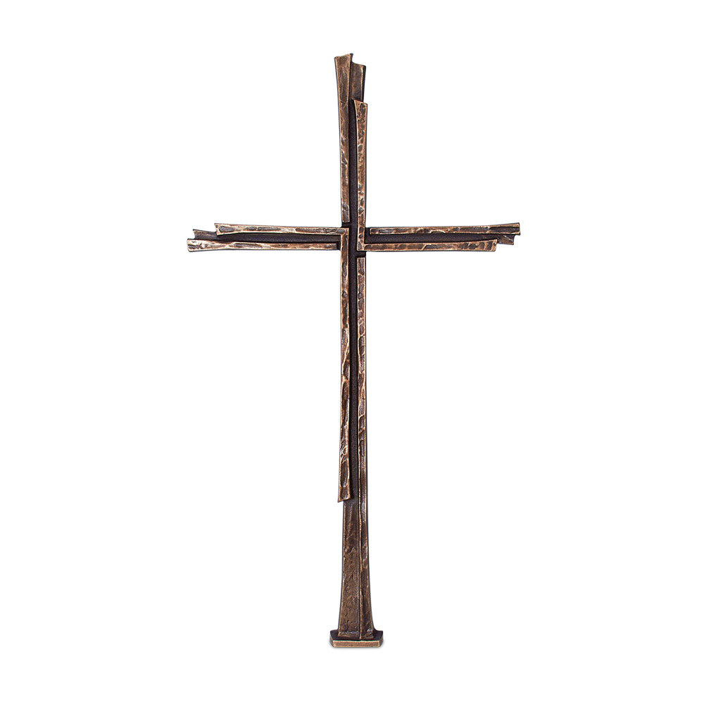 Náhrobní kříž, bronz, 81×45 cm nebo 113×55 cm