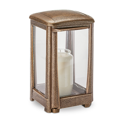 [ST-40050] Náhrobní lampáš bronzový, 21×11×12 cm