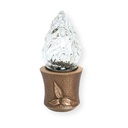Náhrobní lampáš na baterie, bronz, výška 14–19 cm