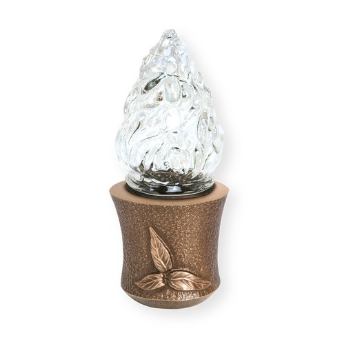 [ST-LAT26] Náhrobní lampáš na baterie, bronz, výška 14–19 cm