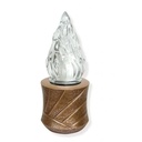 Náhrobní lampáš na baterie, bronz, výška 14–19 cm