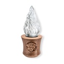 Náhrobní lampáš na baterie, bronz, výška 14–19 cm